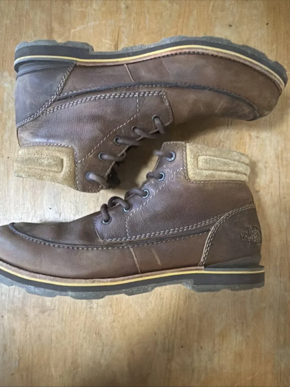 The North Face Bridgeton Chukka Boots Mens 11.5Brown Leather Ankle Top NF0A2T4B